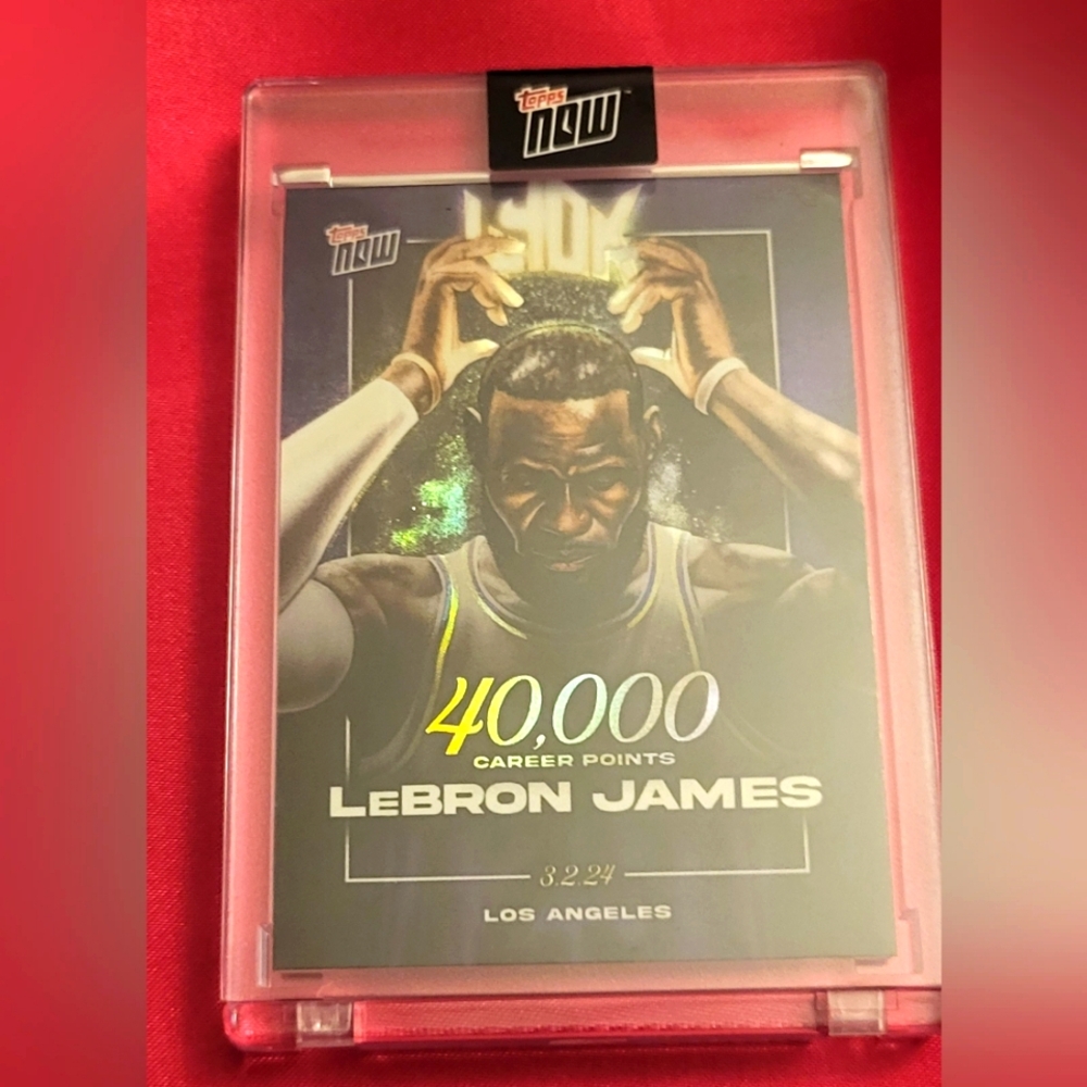 Lebron james topps card reaching 40,000 points (purple card!!!)